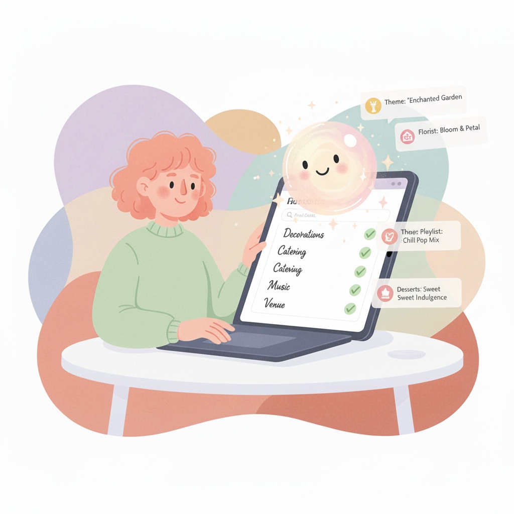 AI-powered party planning checklist and task management tool