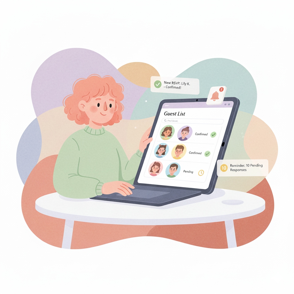 RSVP tracking dashboard for event planning and guest list management